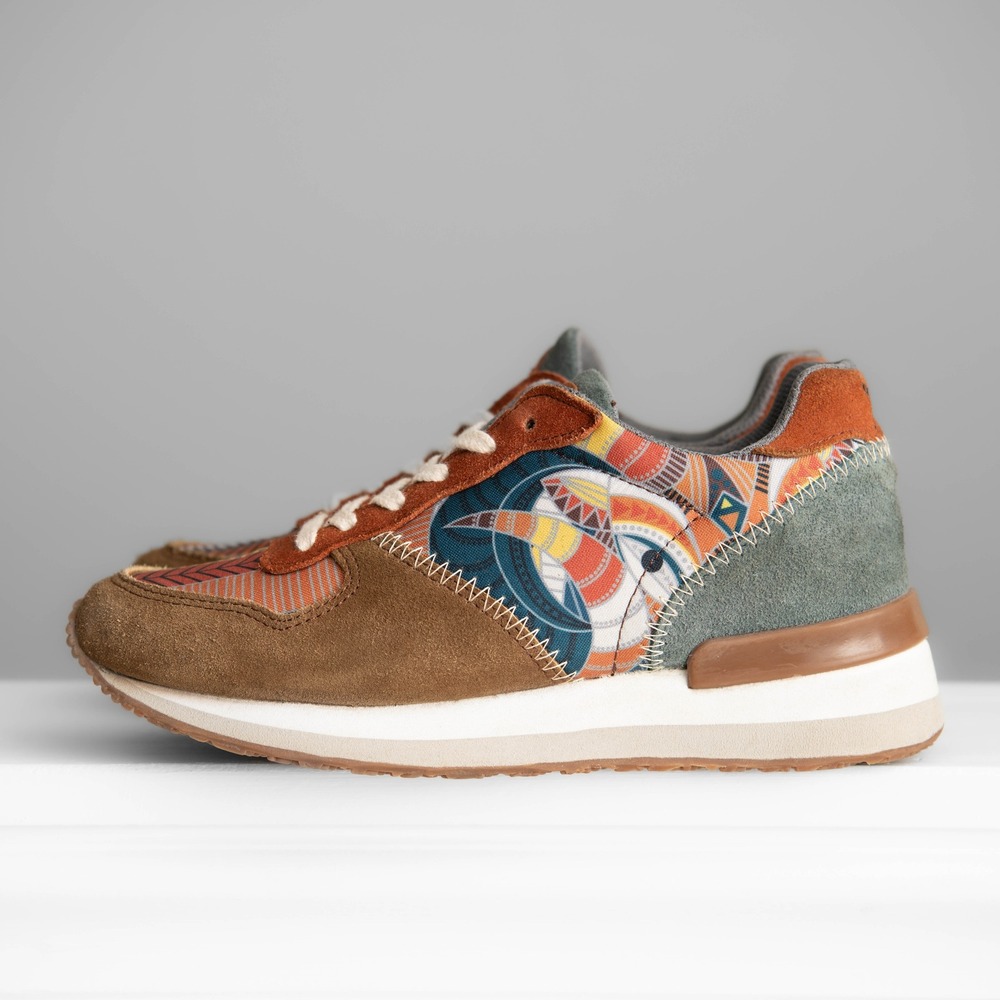 Inkkas Shoes W Sz 8 Artsy‎ Eclectic Festival Chunky Sneakers Boho Earthy Tribal